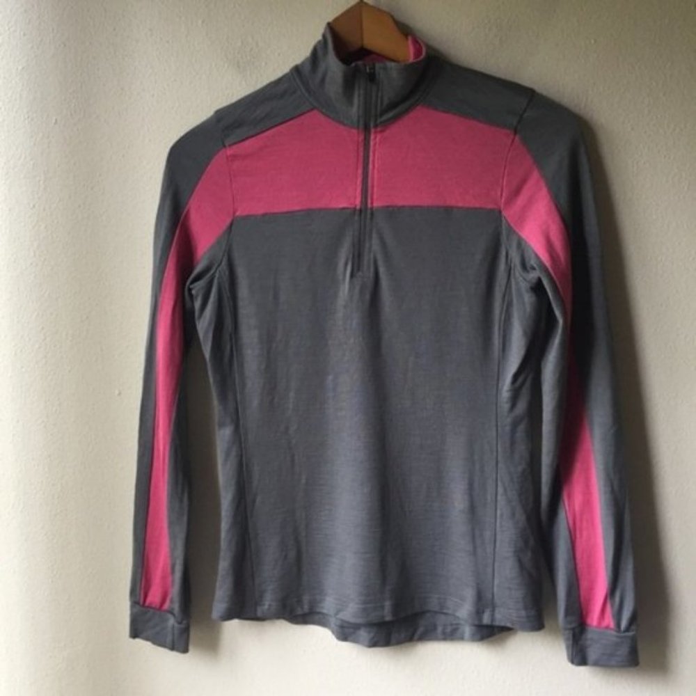 Ibex Merino Wool Half Zip Long Sleeve Top